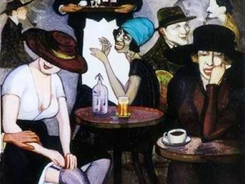 1894-Shalva Kikodze - In un ristorante